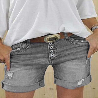 Stuttgart | Damen Ripped Denim Shorts