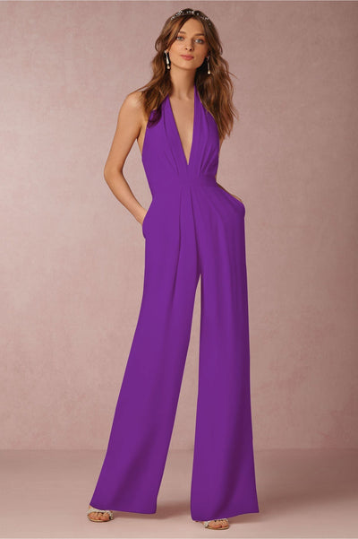 Sophie – Ärmelloser Jumpsuit mit Halterneck