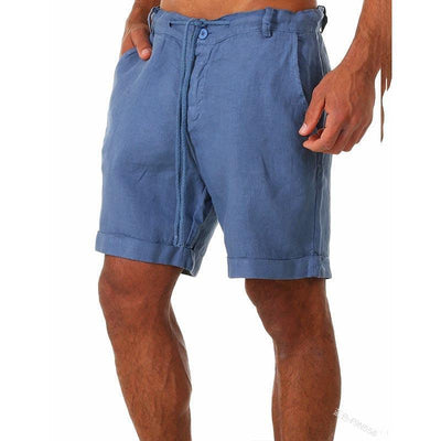 Men's Shorts With Solid Color Lace-up Sweatpants