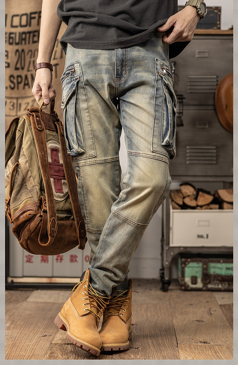 Matthew - Cargohose aus Vintage-Denim