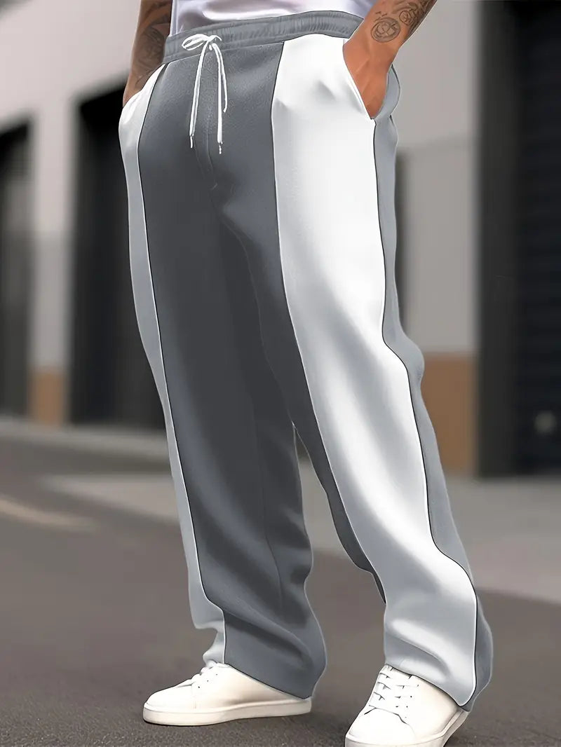 Jared - Stilvolle Herrenhose mit Farbblock-Streifenmuster