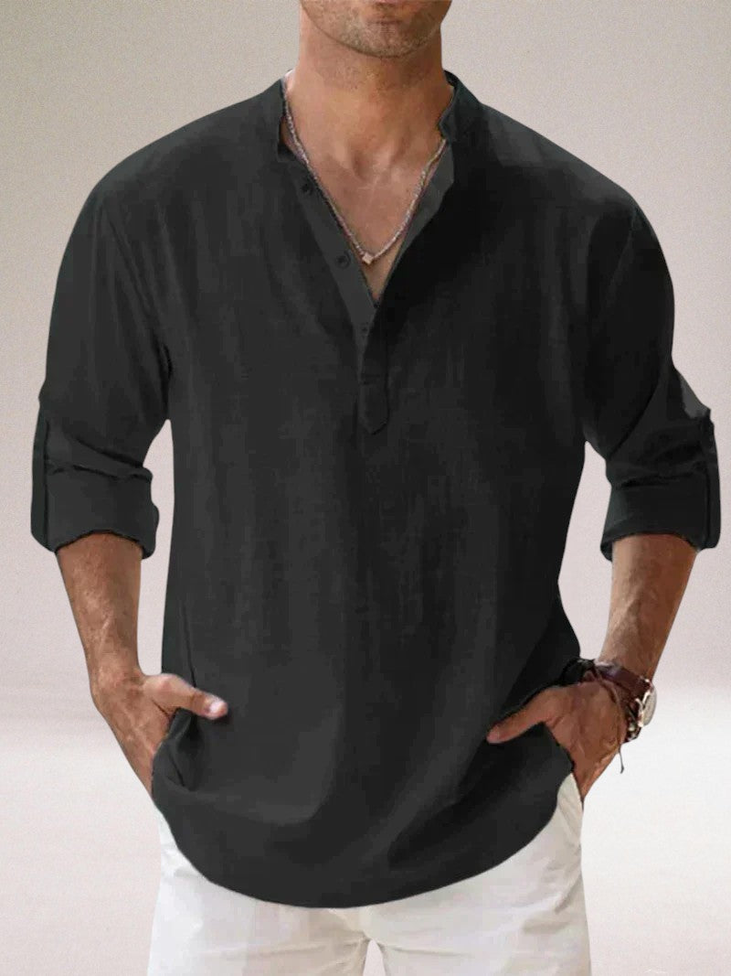 Oronzo™ | Elegantes Leinenhemd mit Knöpfen