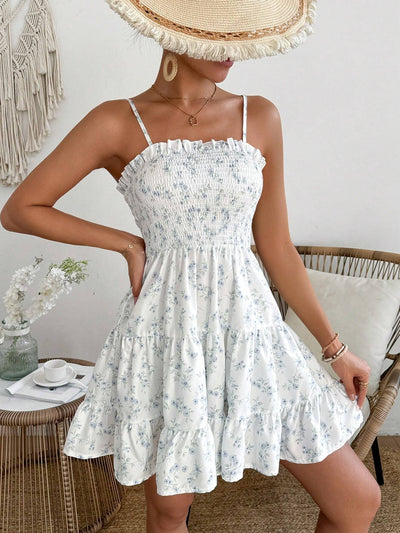 Geblümtes Sommerkleid mit Spaghettiträgern – Luftig, Feminin & Romantisch