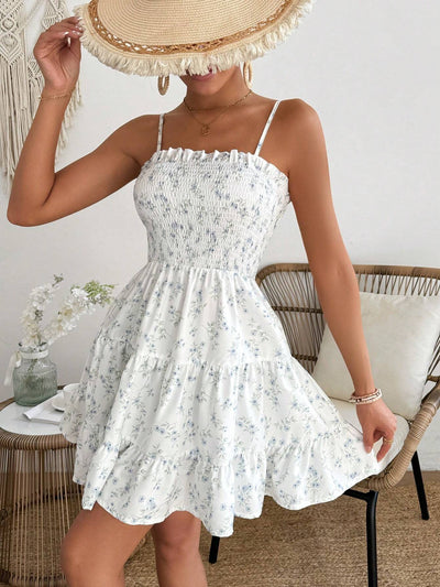 Geblümtes Sommerkleid mit Spaghettiträgern – Luftig, Feminin & Romantisch