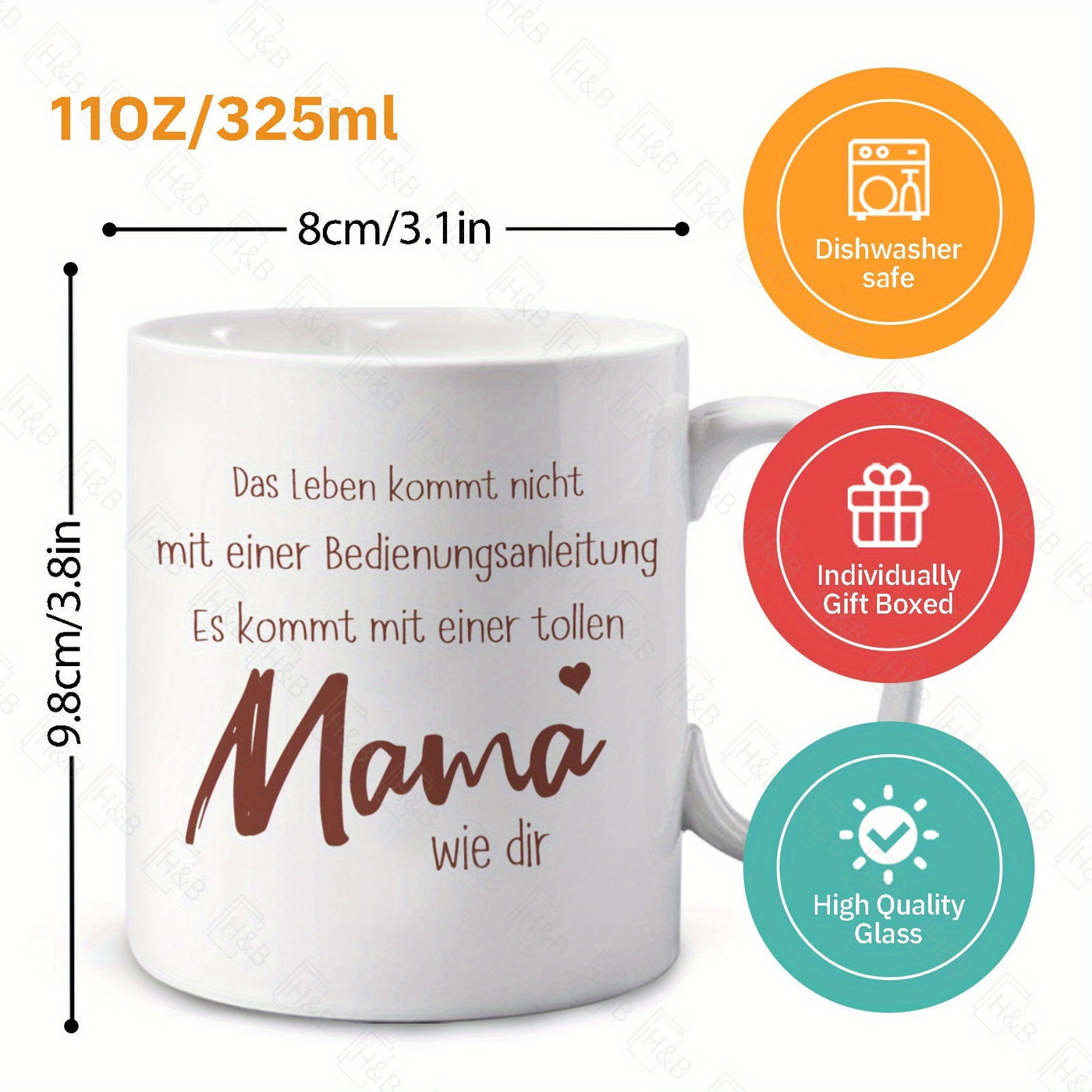 Schöne Elegante Kaffeetasse für Mama