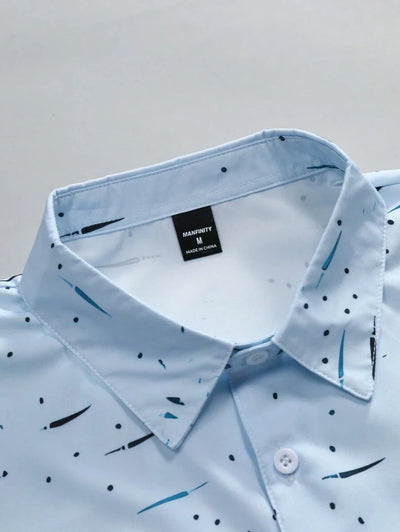 Georg – Herren Hemd Bunt Print Kurzarm Strand Urlaub