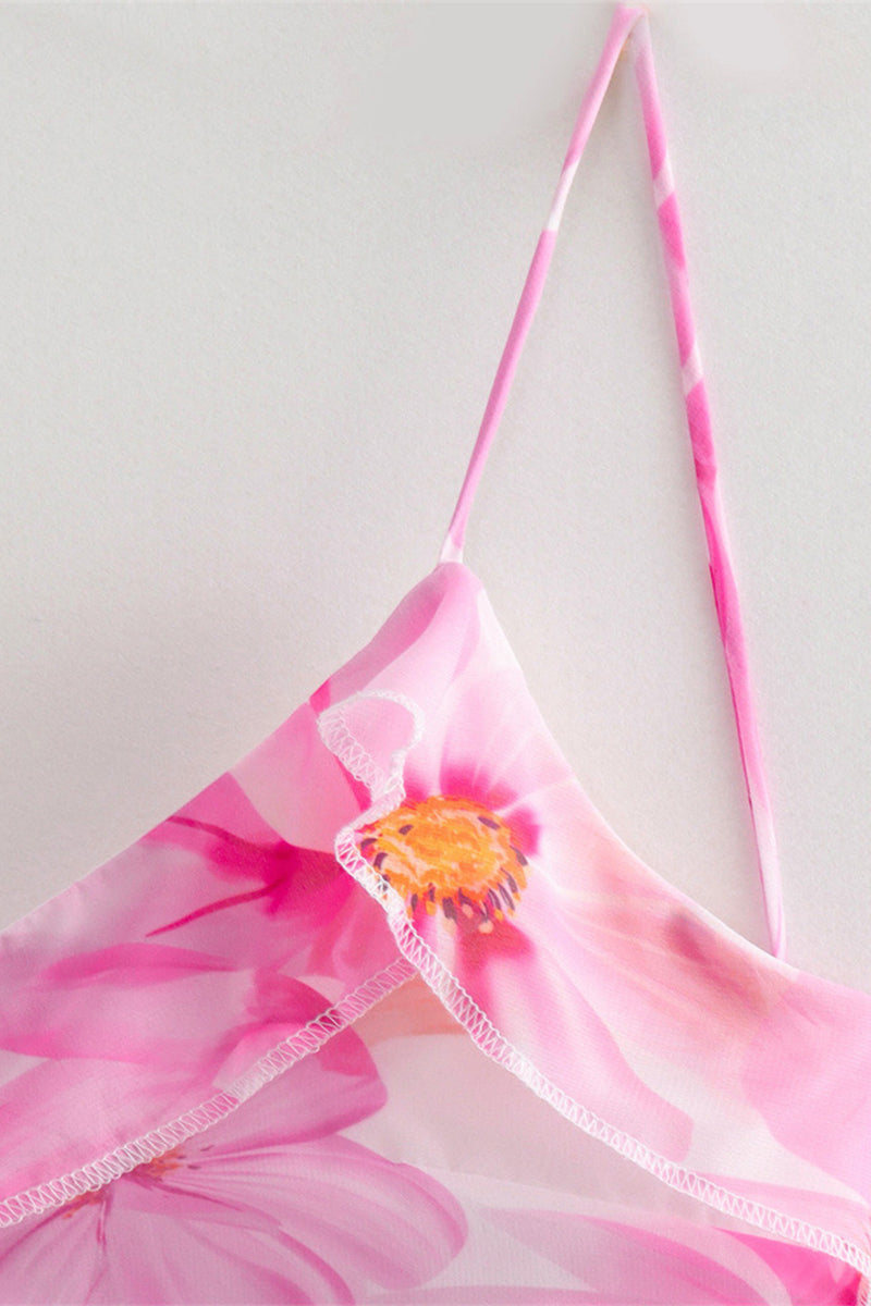 Halterneck Kleid Rüschen & Rückenfrei – Leichtes Abendkleid Damen