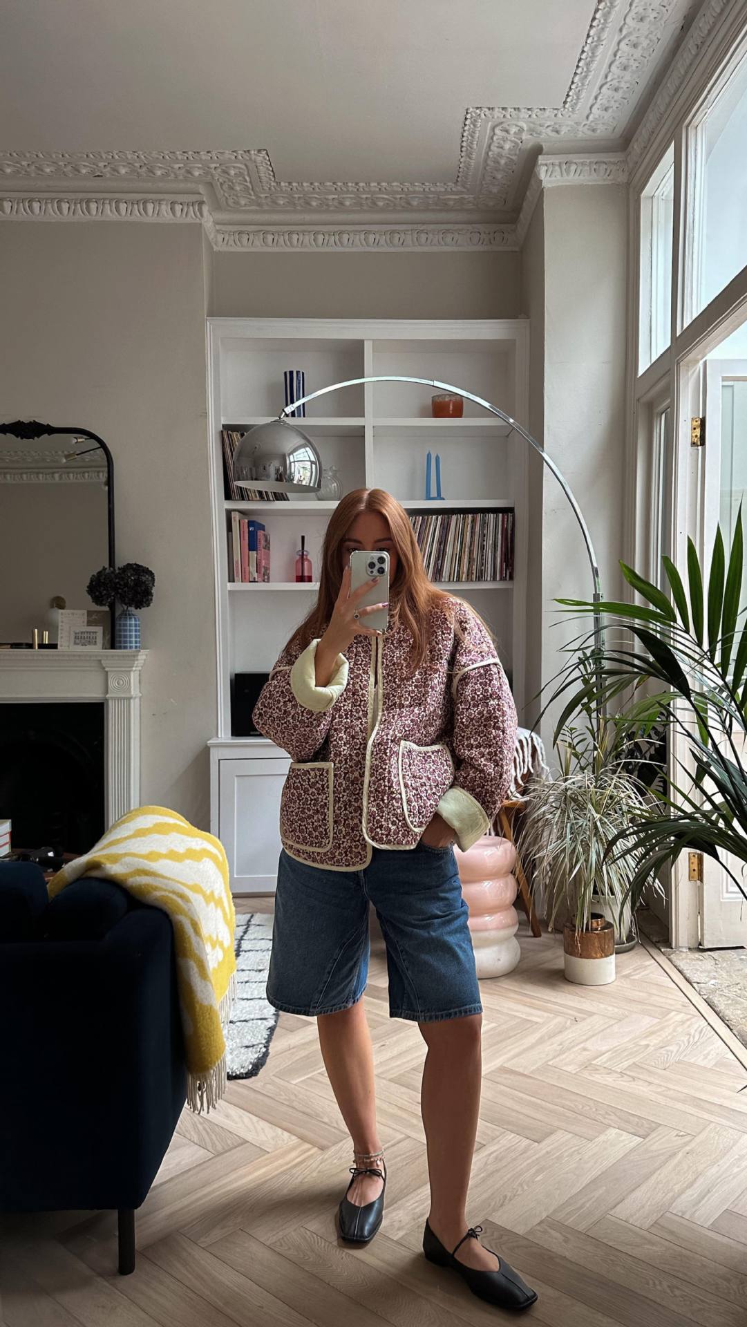 Kathleen – Gestepptes Baumwollmantel mit Kontrastfarben für Damen