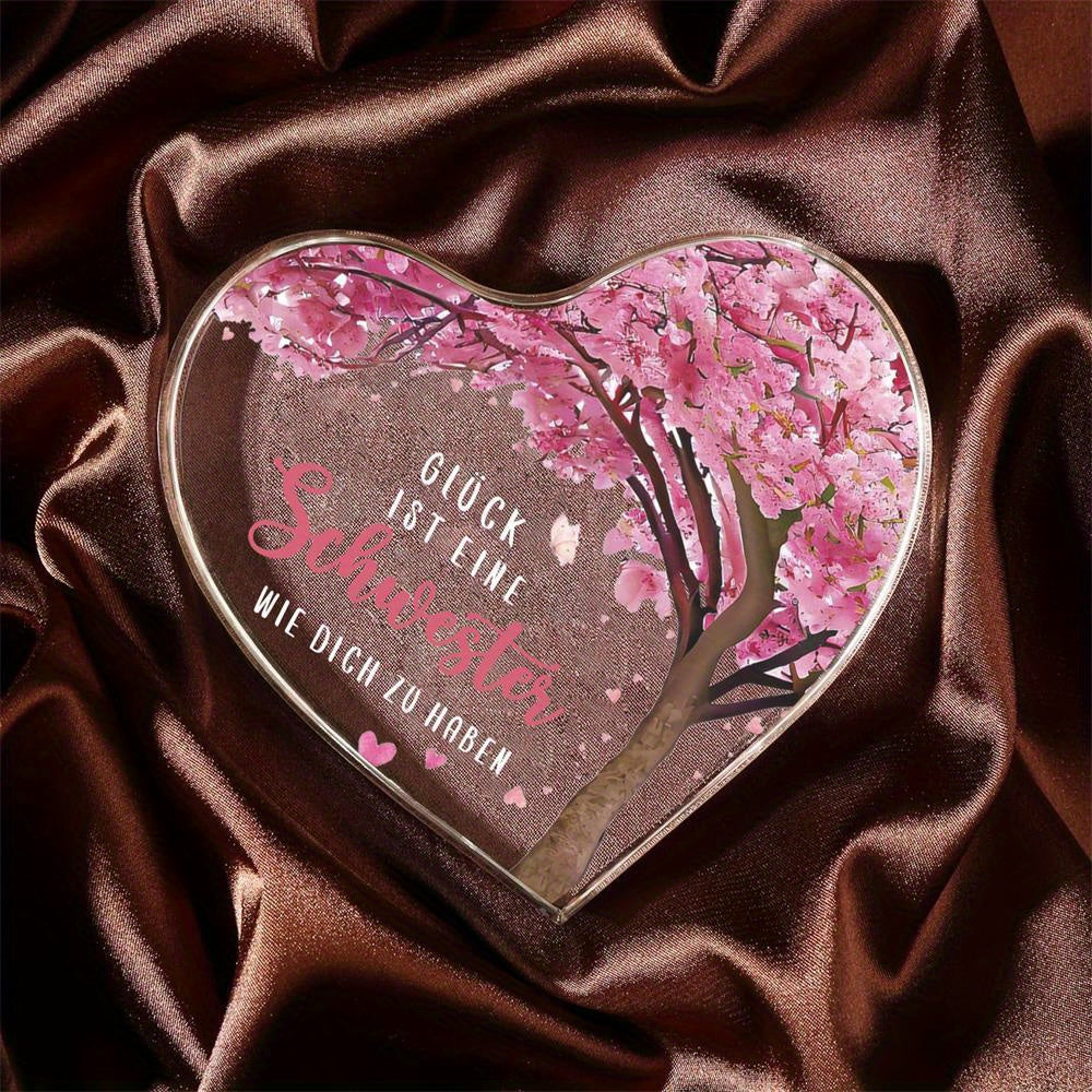 Liebevolles Schwester Acrylherz Andenken