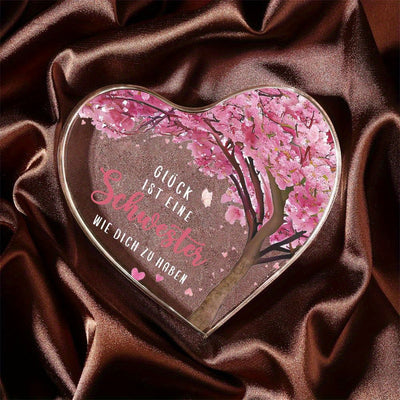 Liebevolles Schwester Acrylherz Andenken