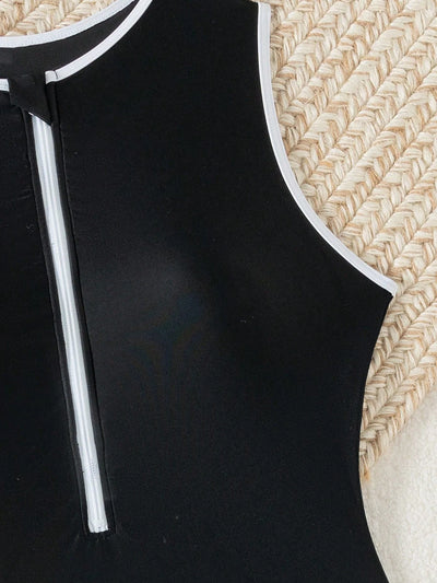 Sportlich-eleganter Badeanzug mit Reißverschluss – Für aktive & stilbewusste Frauen