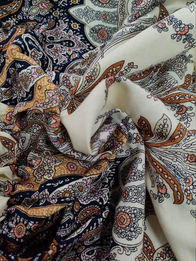 Philippa – Paisley Kleid Damen Fledermausärmel Quasten Urlaub