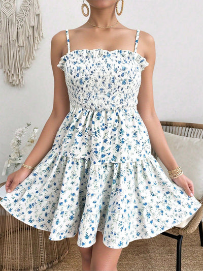 Geblümtes Sommerkleid mit Spaghettiträgern – Luftig, Feminin & Romantisch