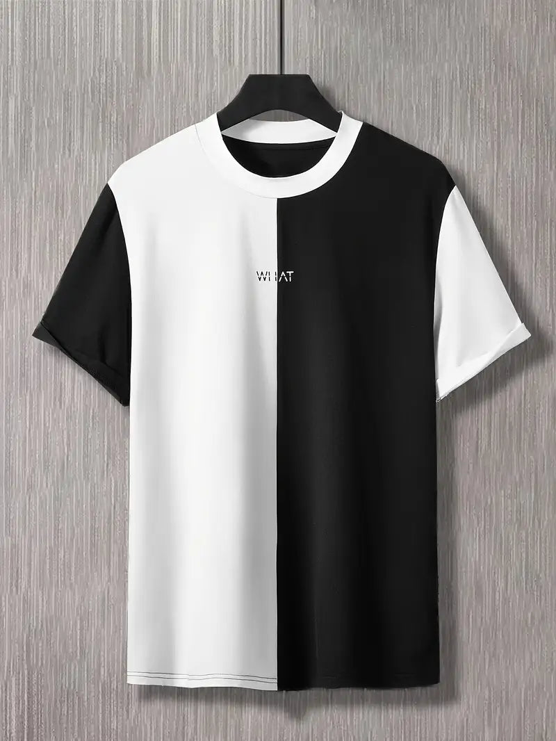 Richard - Stylisches Color Block Herren T-Shirt mit kurzen Ärmeln und Rundhalsausschnitt