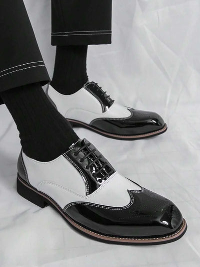 Clemens – Oxford Herrenschuhe Zweifarbig Retro Schnürung