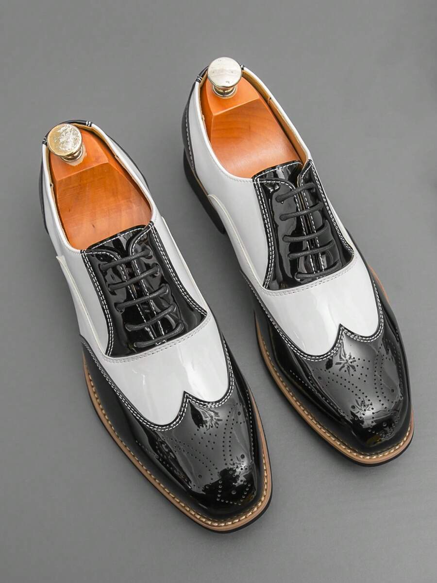 Clemens – Oxford Herrenschuhe Zweifarbig Retro Schnürung