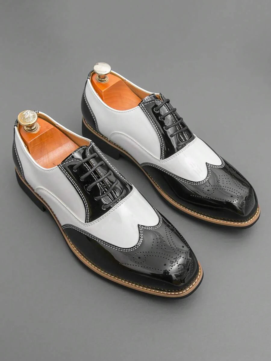 Clemens – Oxford Herrenschuhe Zweifarbig Retro Schnürung