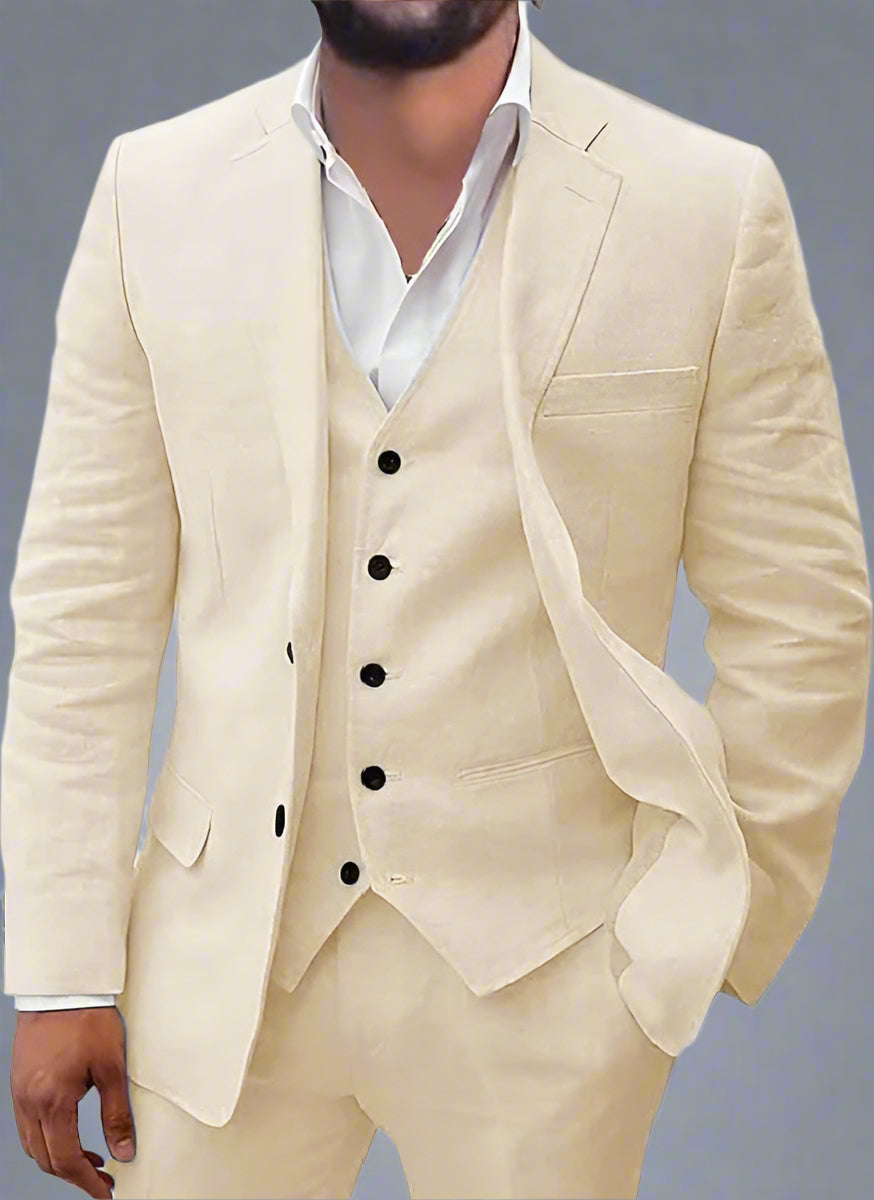 James | Premium Leinen Anzug Set für Herren