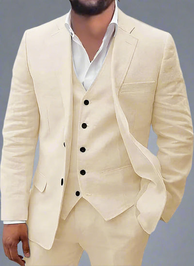 James | Premium Leinen Anzug Set für Herren