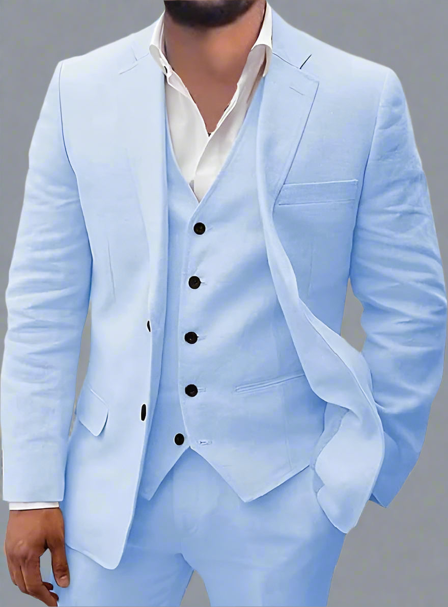 James | Premium Leinen Anzug Set für Herren