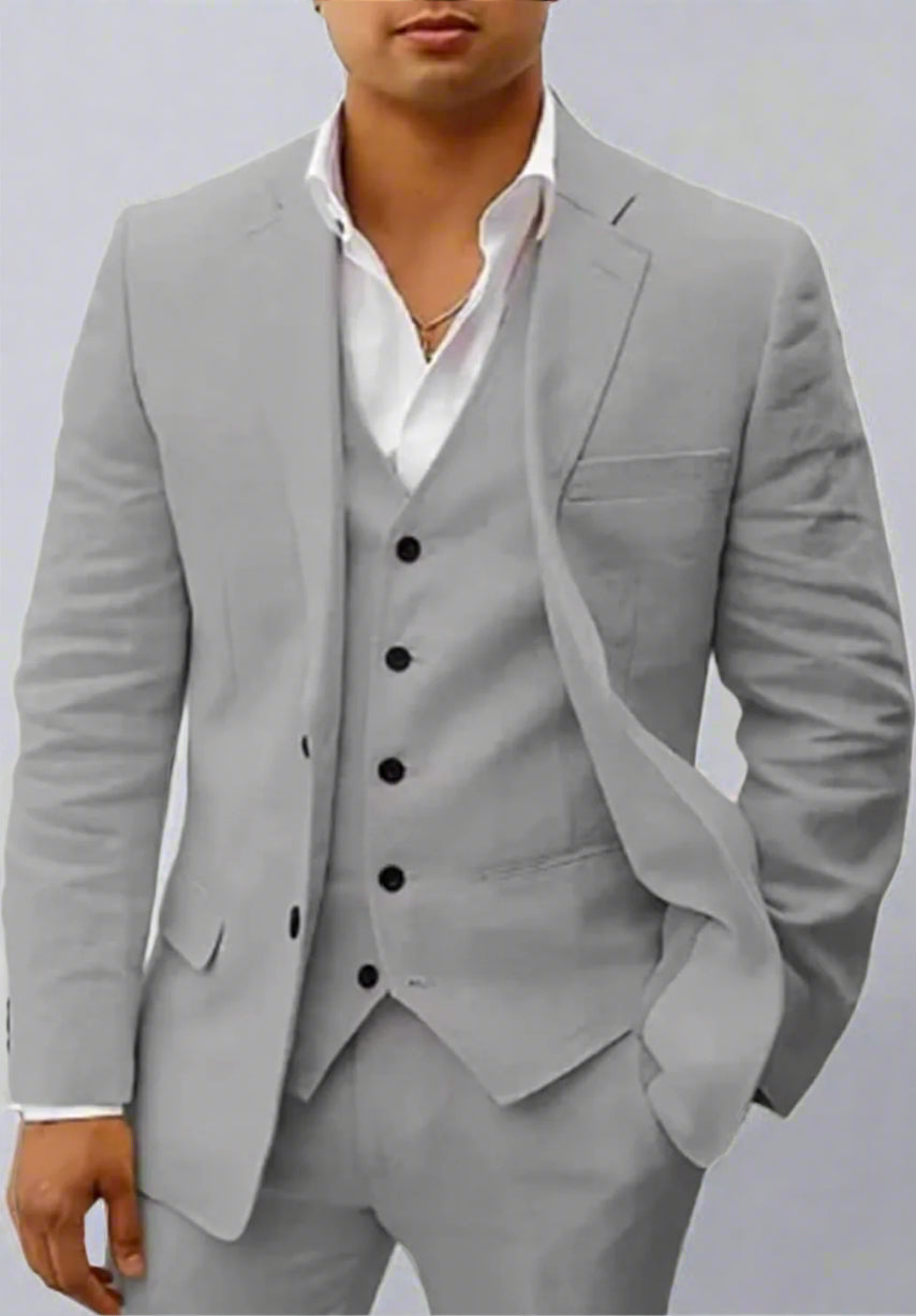 James | Premium Leinen Anzug Set für Herren