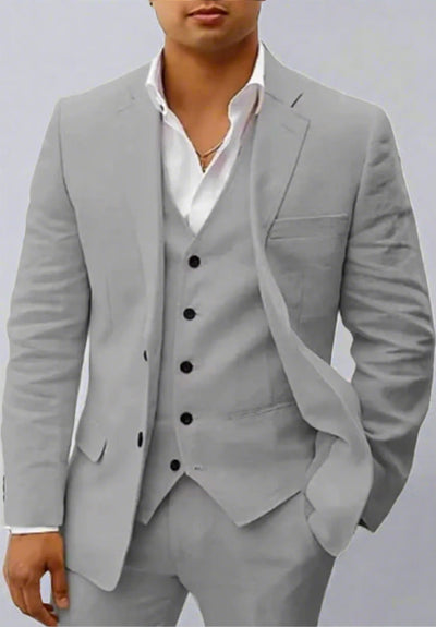 James | Premium Leinen Anzug Set für Herren