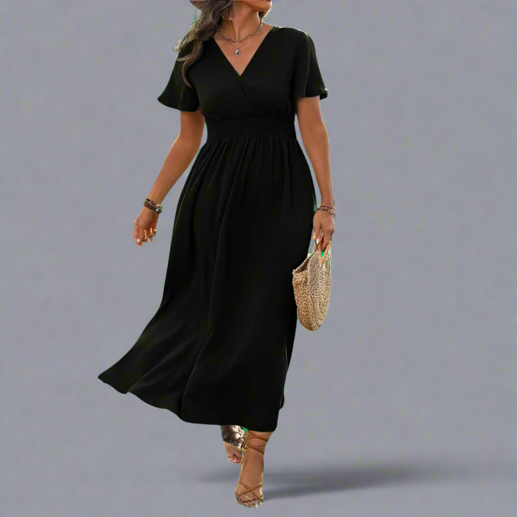 Yliane | Boho-Kleid aus Premium-Stoff mit elegantem V-Ausschnitt