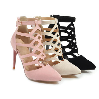 Mandy – Römische High-Heel-Schuhe mit Cutouts
