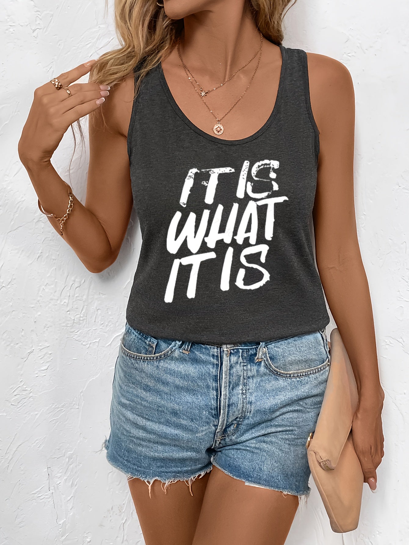 Tanktop Es ist, was es ist Ärmellos, Sommer Lässiges Oberteil