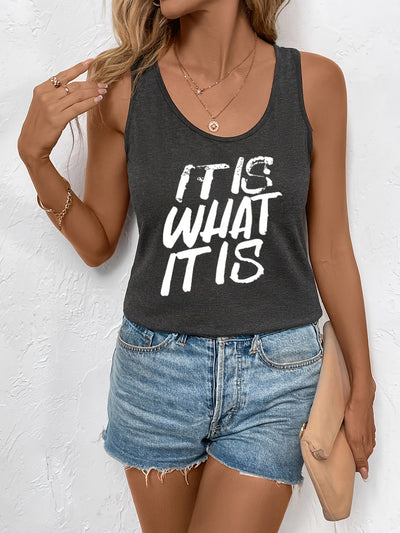 Tanktop Es ist, was es ist Ärmellos, Sommer Lässiges Oberteil