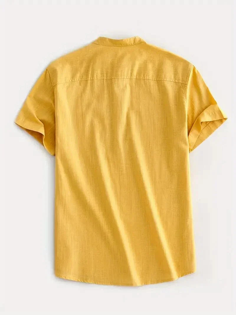 Declan - Herren Hemd mit Mandarinkragen und Karomuster