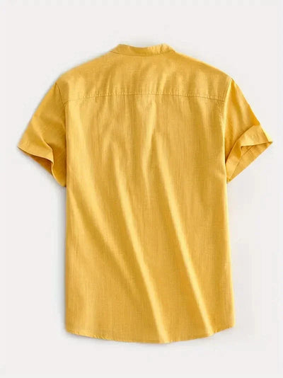 Declan - Herren Hemd mit Mandarinkragen und Karomuster