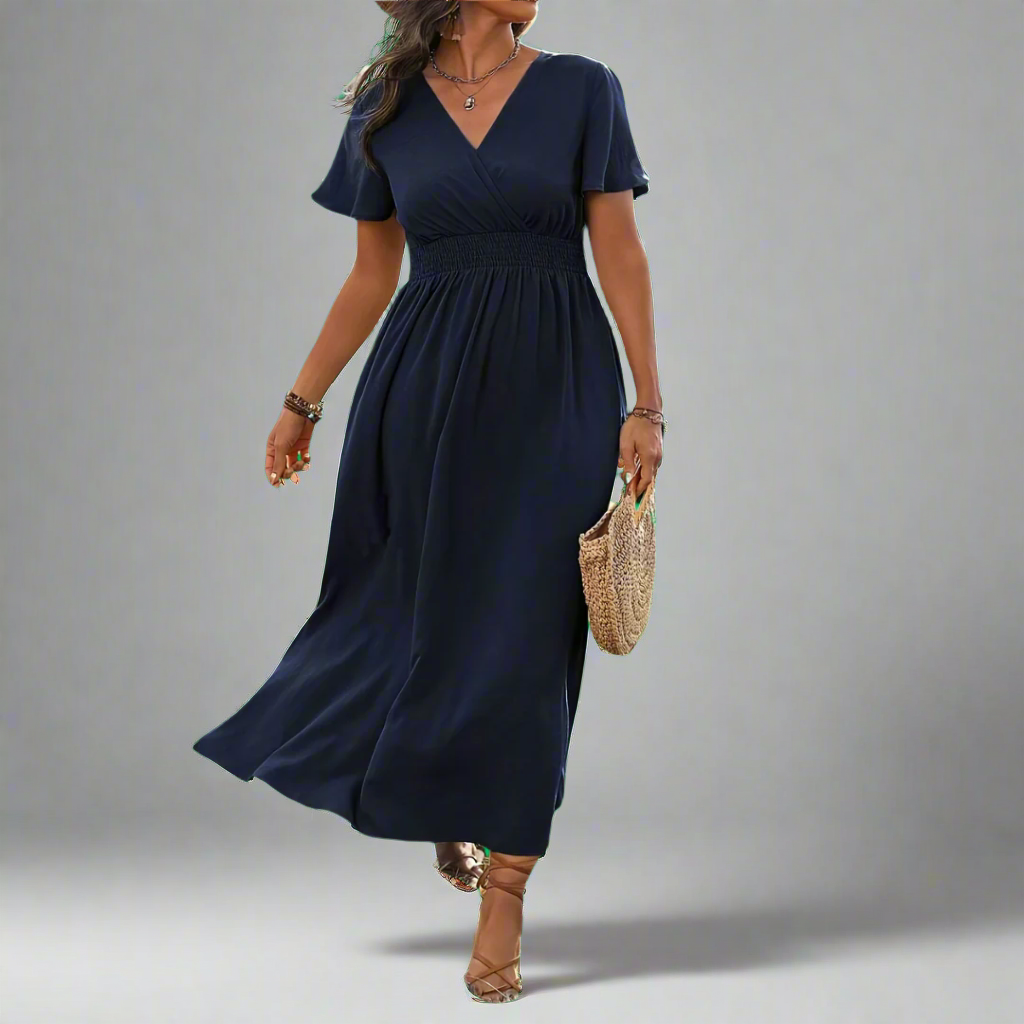 Yliane | Boho-Kleid aus Premium-Stoff mit elegantem V-Ausschnitt