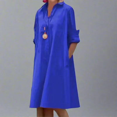 Christiana | Elegantes Langarmkleid mit Tasche