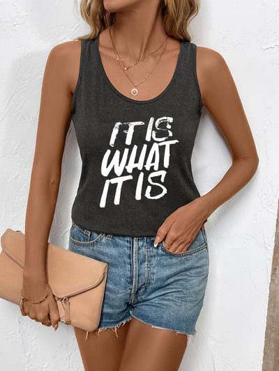 Tanktop Es ist, was es ist Ärmellos, Sommer Lässiges Oberteil