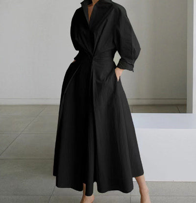 Sharon – Damen Maxikleid mit Polka-Dot-Design