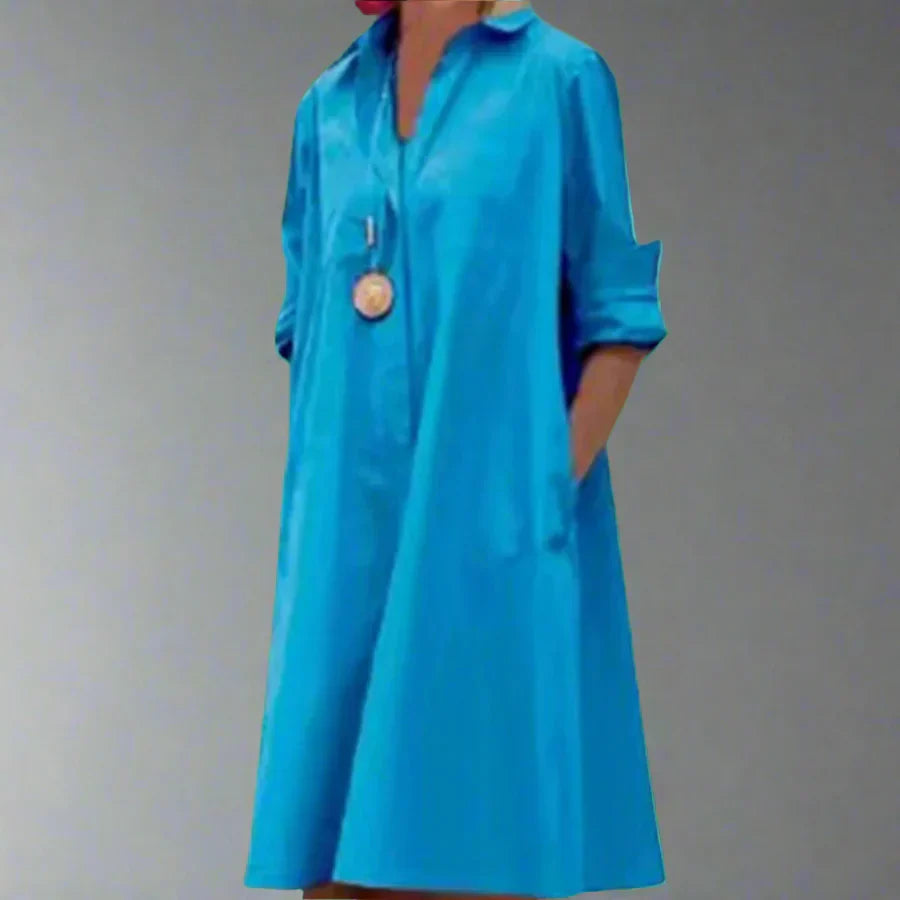 Christiana | Elegantes Langarmkleid mit Tasche