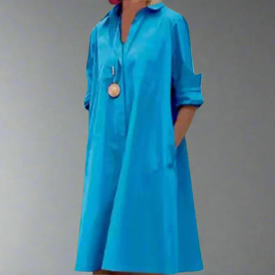 Christiana | Elegantes Langarmkleid mit Tasche