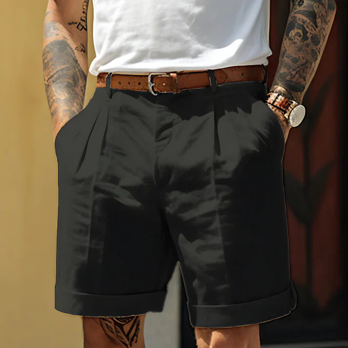 Emmett - Elegante Tailored Shorts mit Gürtelschlaufen für Herren