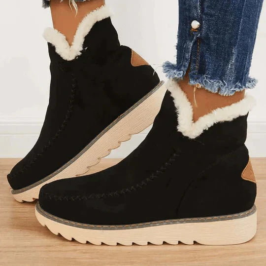 Stylische warme winterschuhe mit bequemer passform für damen