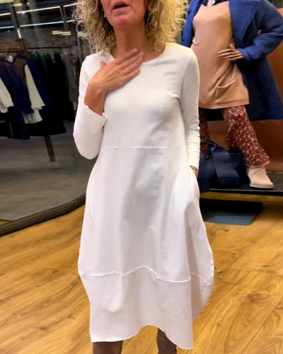 Clara - Frühlings-Midikleid mit Bauchkaschierung