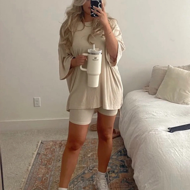 Zweiteilige Lounge- und Freizeitkleidung Damen – Fenja