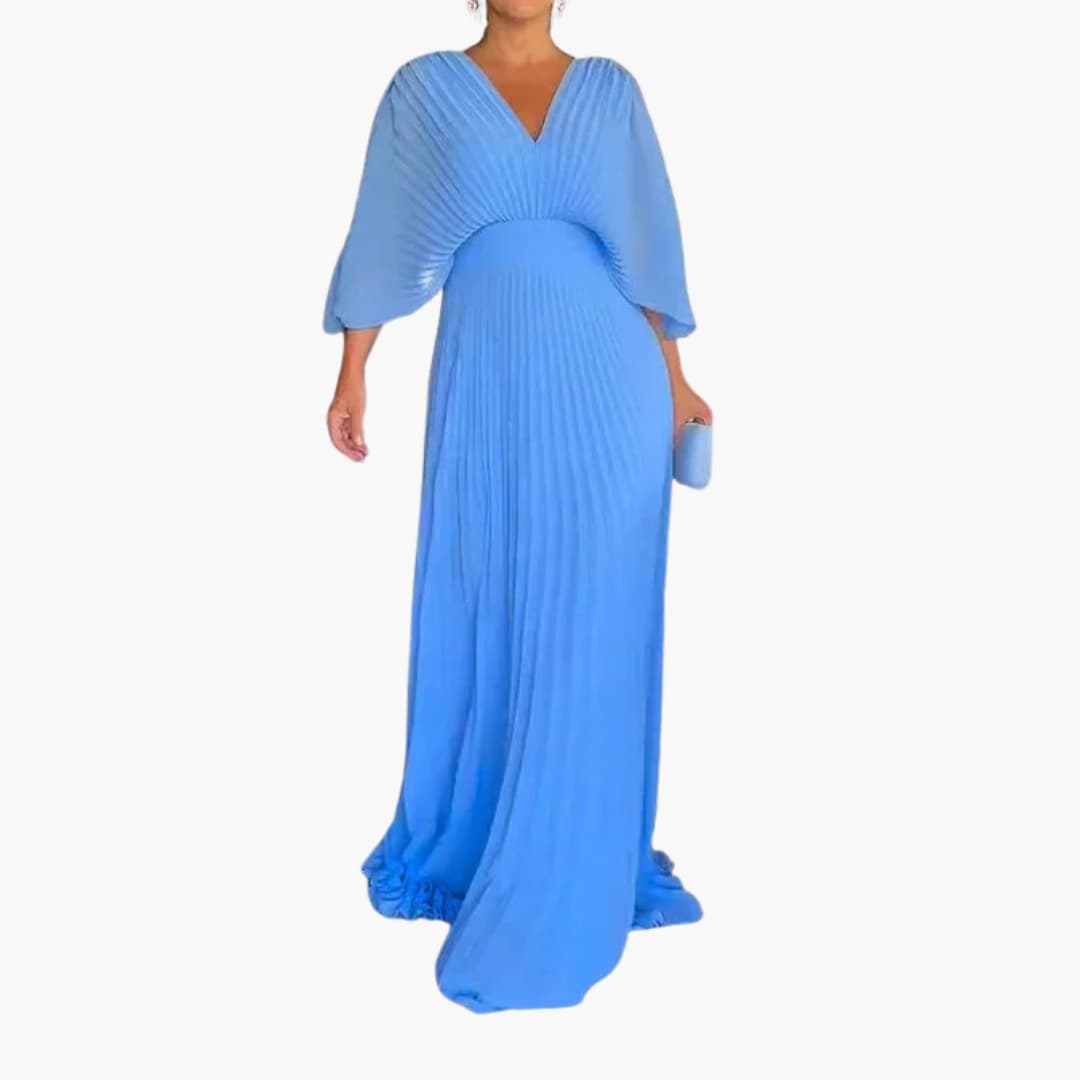 Elegantes Kleid – Damen Hochzeitsgastkleid in Maxilänge