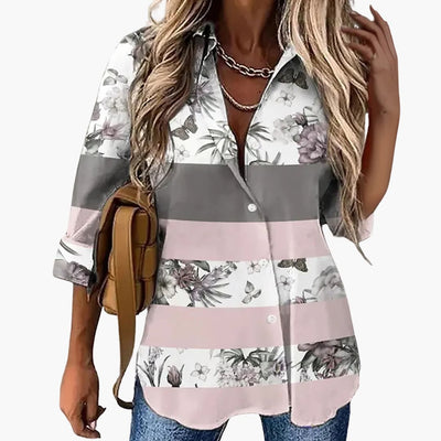 Floral Casual Top für Damen - Sommerliches Blumenmuster