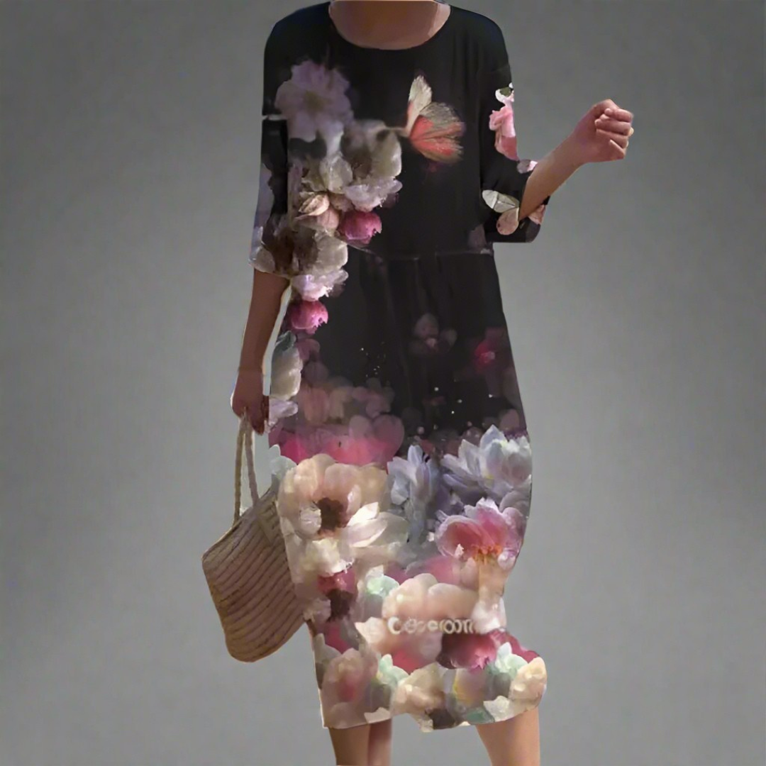 Gudula | Luftiges Maxikleid mit Blumenprint