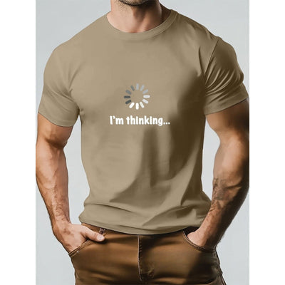 Think – Baumwoll-T-Hemd Mit Aufdruck