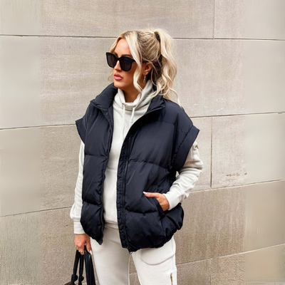 Weste Damen Kurz Mit Reißverschluss | Ärmellose Winterweste