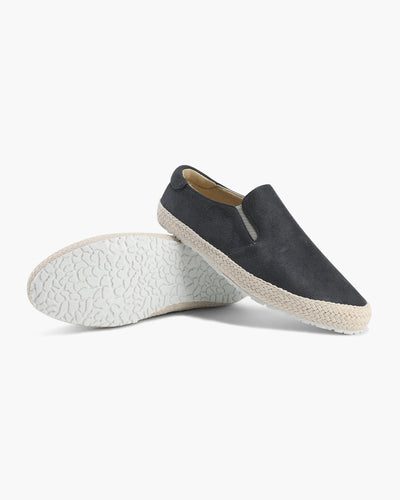 Jacob | Stylischer Espadrille Herren-Slip-On aus Wildleder mit Bastsohle