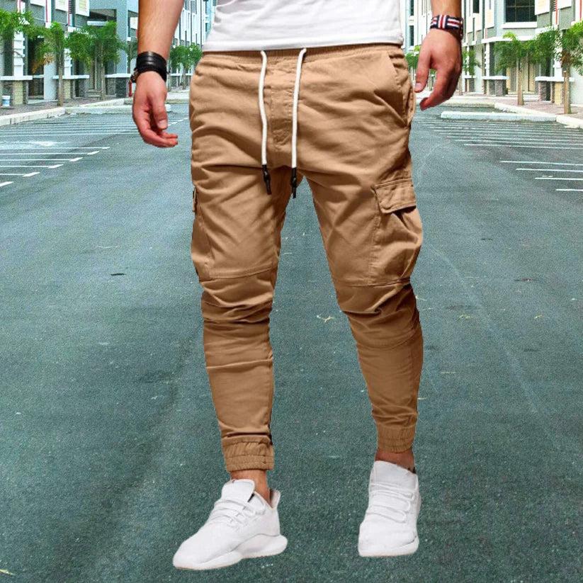 Lässige cargohose für herren mit aufgesetzten taschen - Daniel