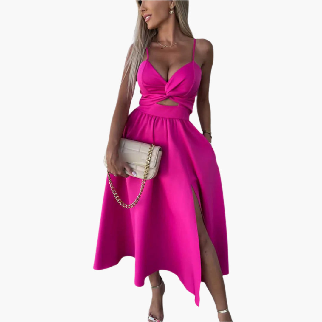 Elegantes Midikleid für Damen – Sommerkleid mit Trägern